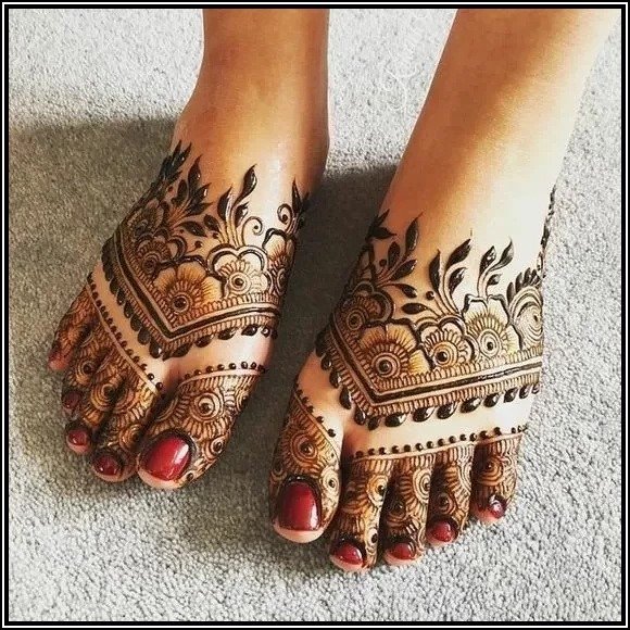 feet mehndi design