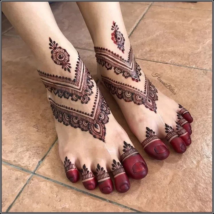 feet mehndi design